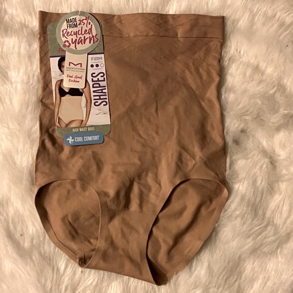 Maidenform Firm Nude Tan Shapewear Cool Comfort High Waist Brief | Small - Picture 2 of 8
